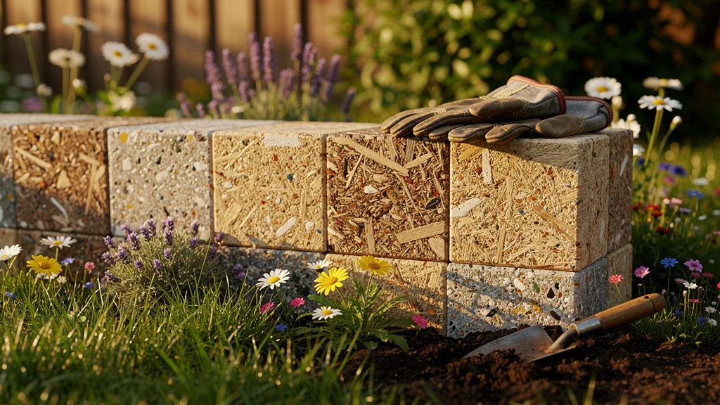 Mur de jardin en blocs recyclés, essai réaliste sur matériaux écologiques et durables