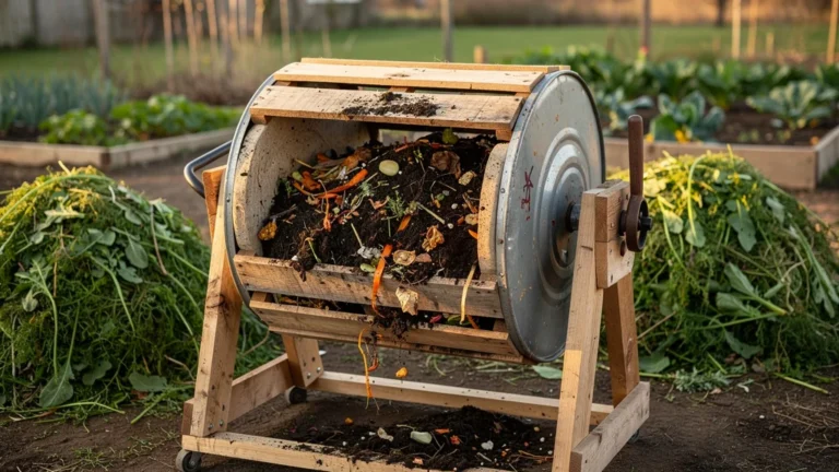 Un composteur rotatif essayé une saison sur mes déchets de cuisine